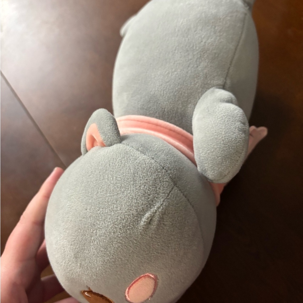 Cute Gray and Pink Cat Plush Toy - Picture 4 of 6
